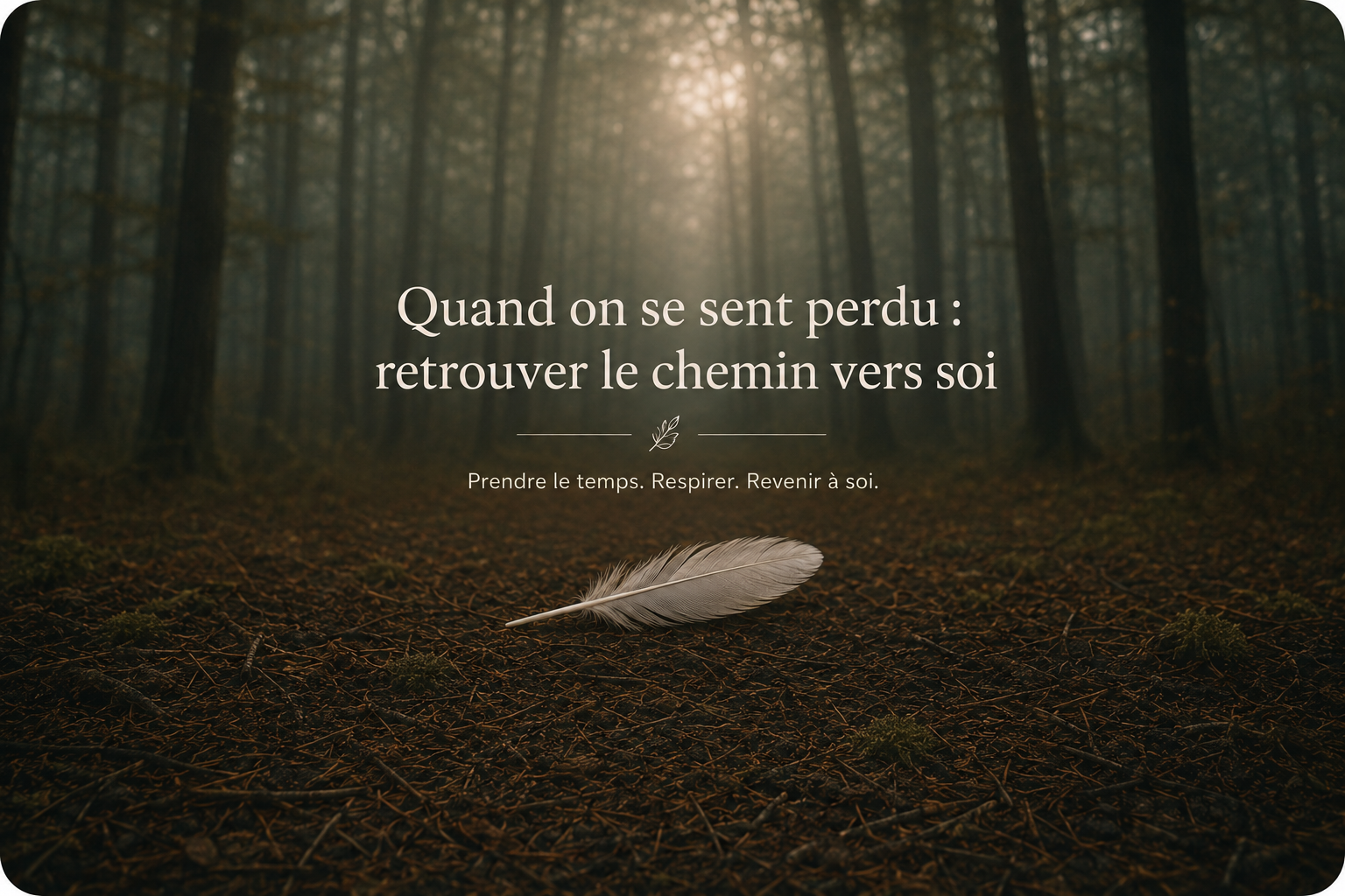 Quand on se sent perdu : comment retrouver le chemin vers soi 🌿