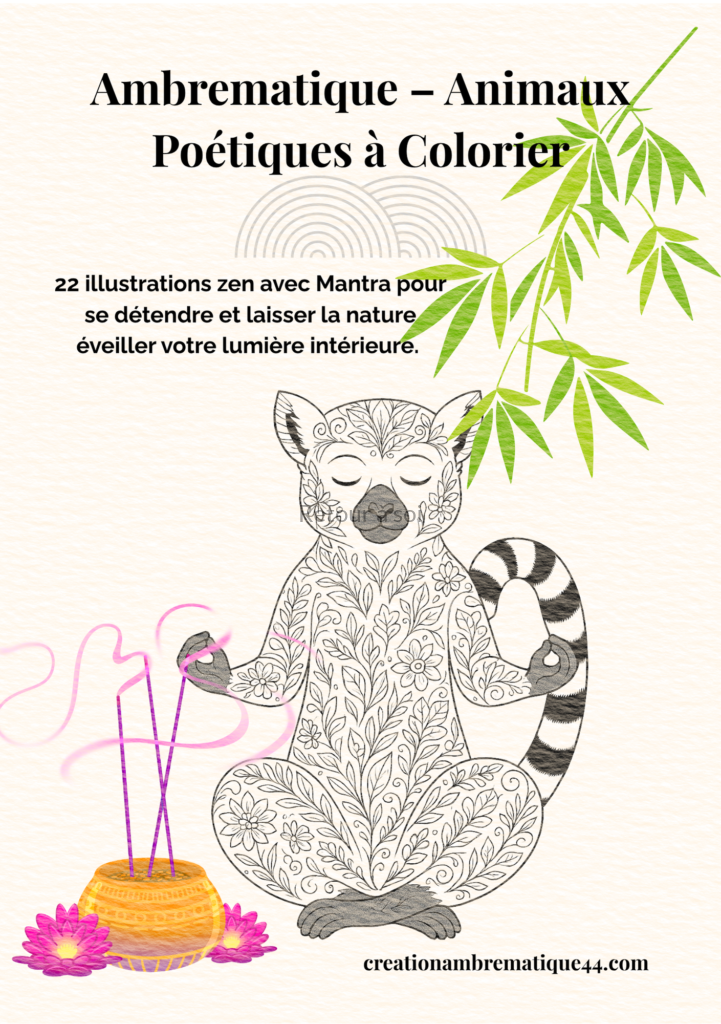 Zen coloriage animal et mantra 22p